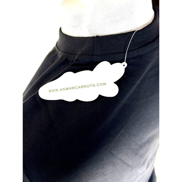 "Carrot" by Anwar Carrot Brand,  Black Short Sleeve T-Shirt, Size Medium, NWT - Picture 2 of 3